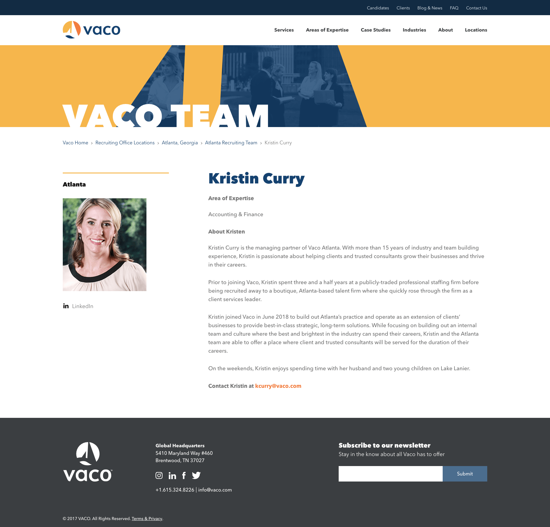 Vaco – Recruiter Services 