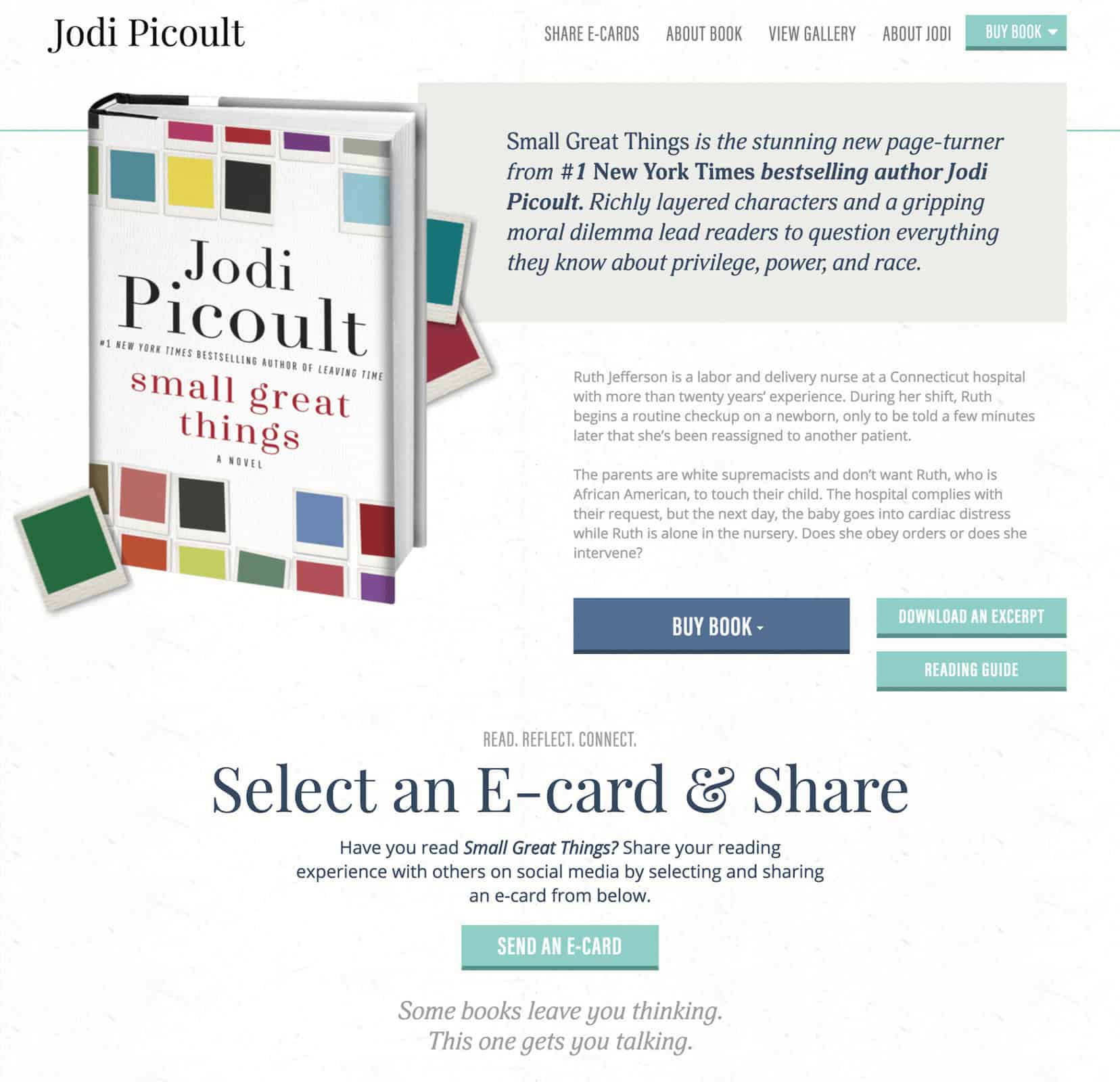 Jodi Picoult: Small Great Things Book Release e-card Creation 