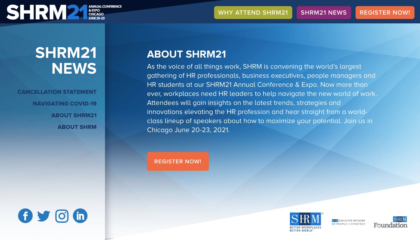 SHRM21: Virtual Conference 