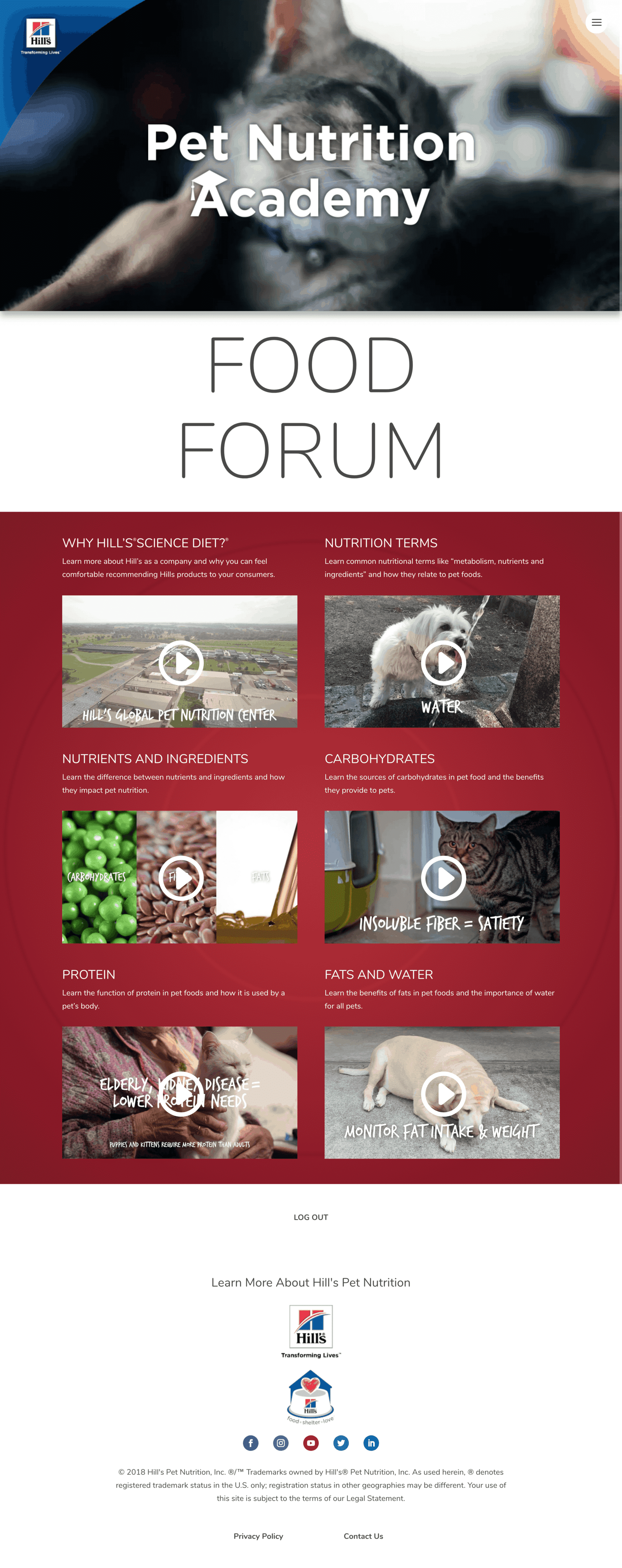 Hills Pet Training Portal in the Southern Made Portfolio of Work