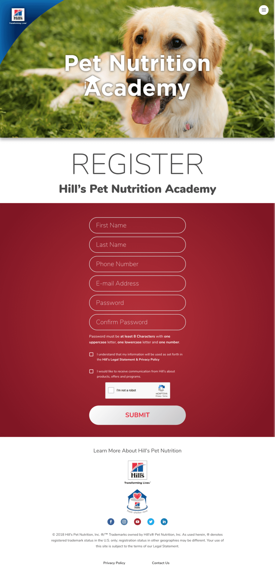 Hills Pet Training Portal in the Southern Made Portfolio of Work