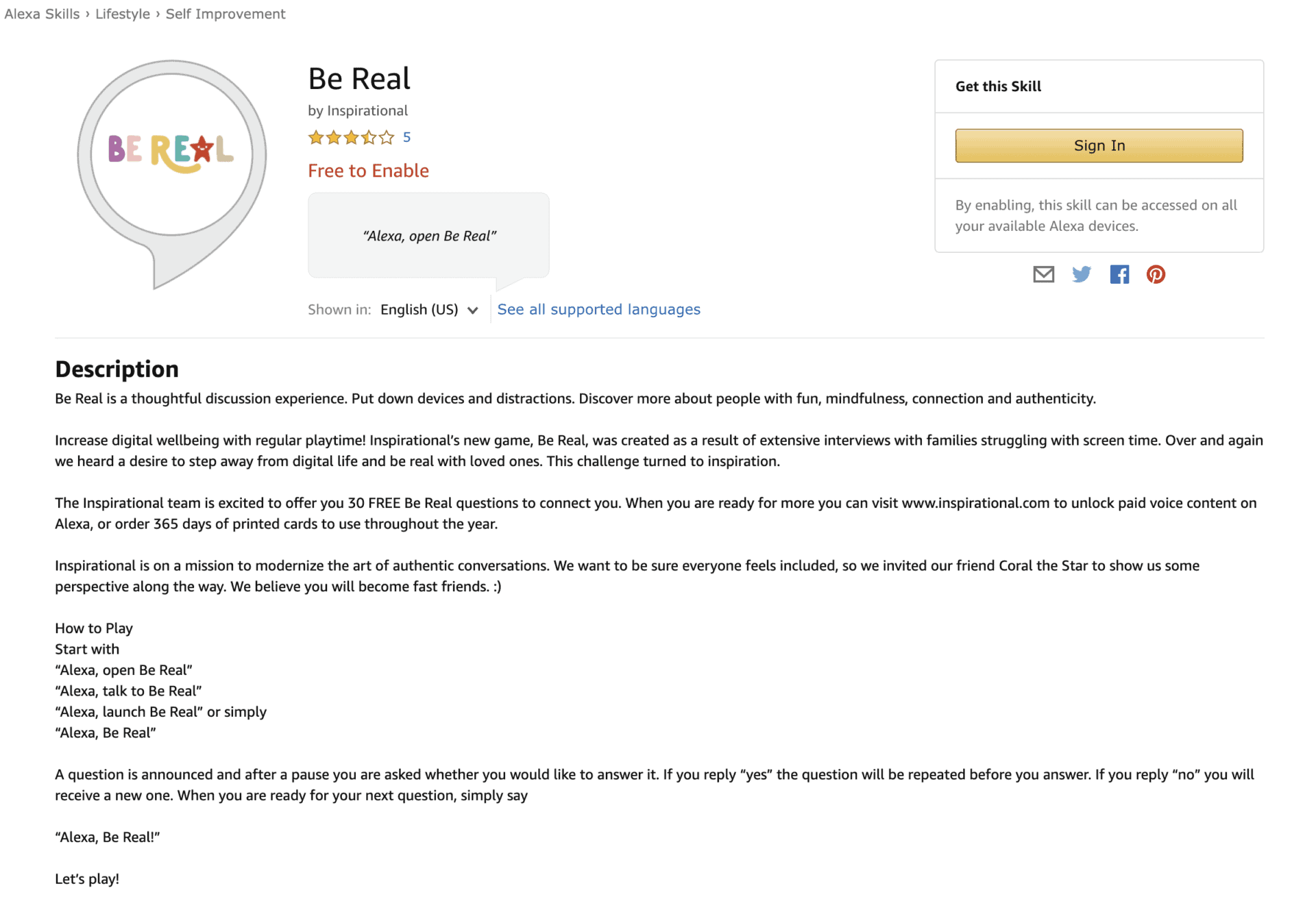 Be Real: Voice App 