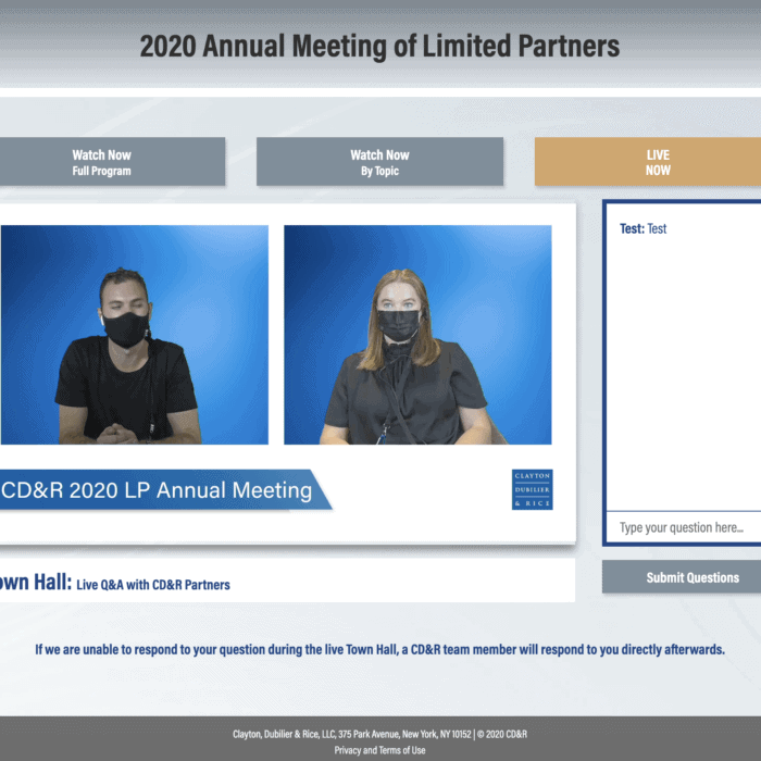 CD&R 2020 Virtual Investors Conference