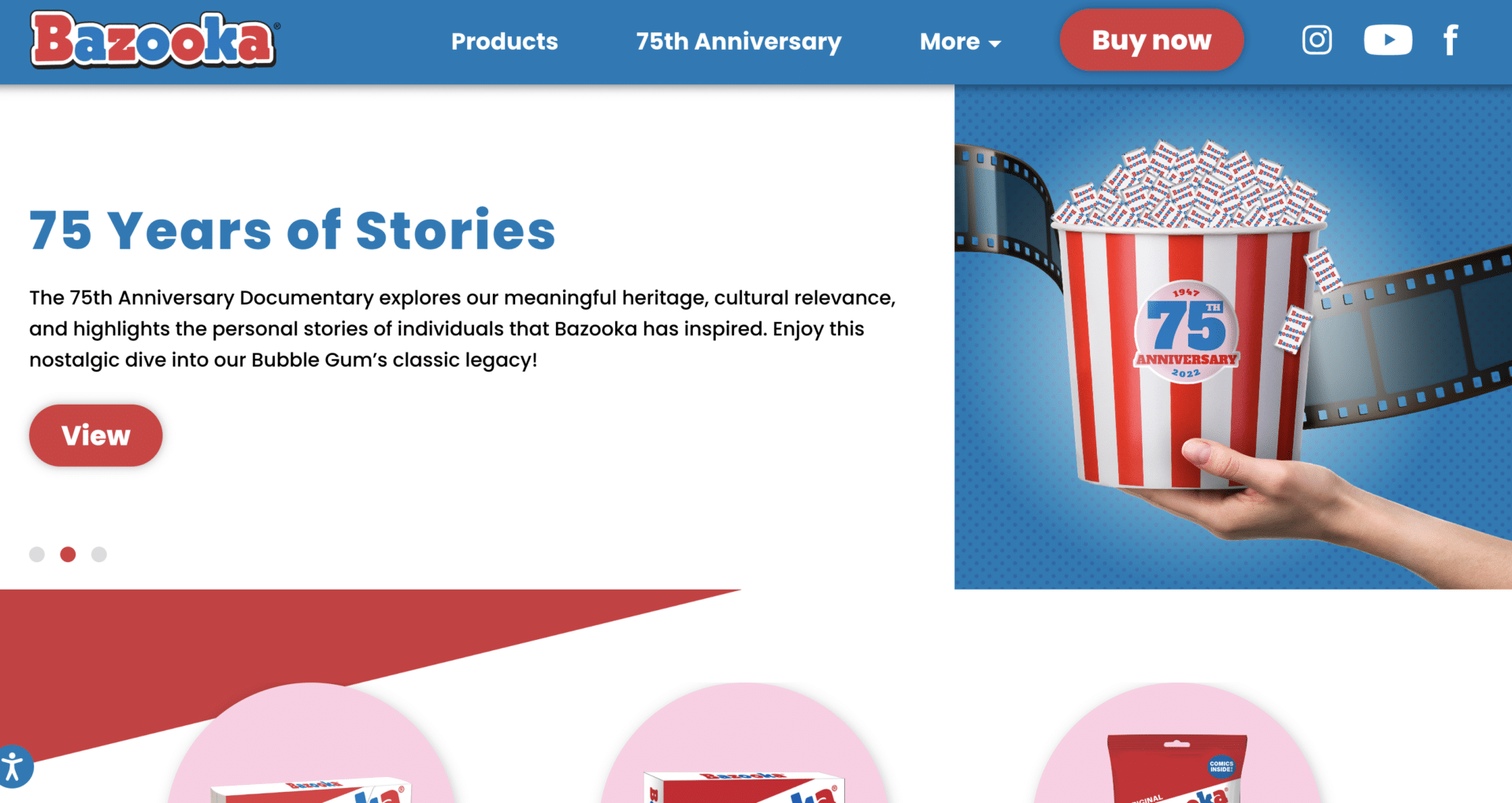 Bazooka 75th Anniversary Website 
